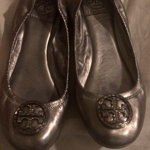 Tory Burch 7.5 Pewter slip on shoes